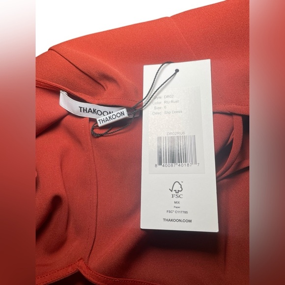 Thakoon New NWT Rust Orange Slip Dress Size 6 - Picture 5 of 6